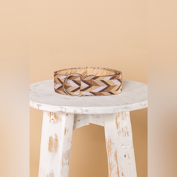 POL Chevron Pattern 0 Ring Belt - Picture 3 of 4